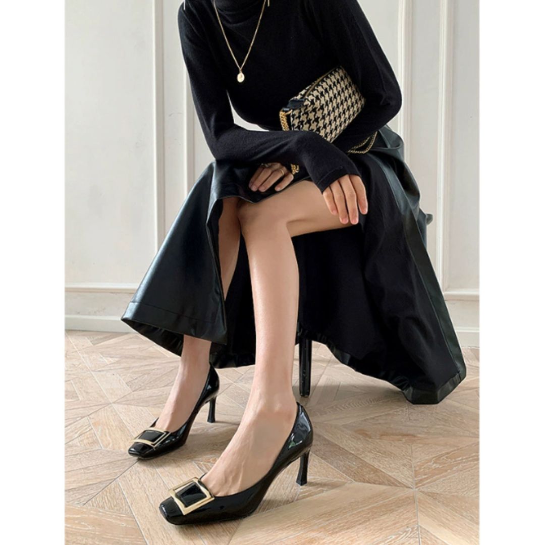 Narella™ | Κομψές σάντες με μεσαίο τακούνι και τετράγωνη μύτη