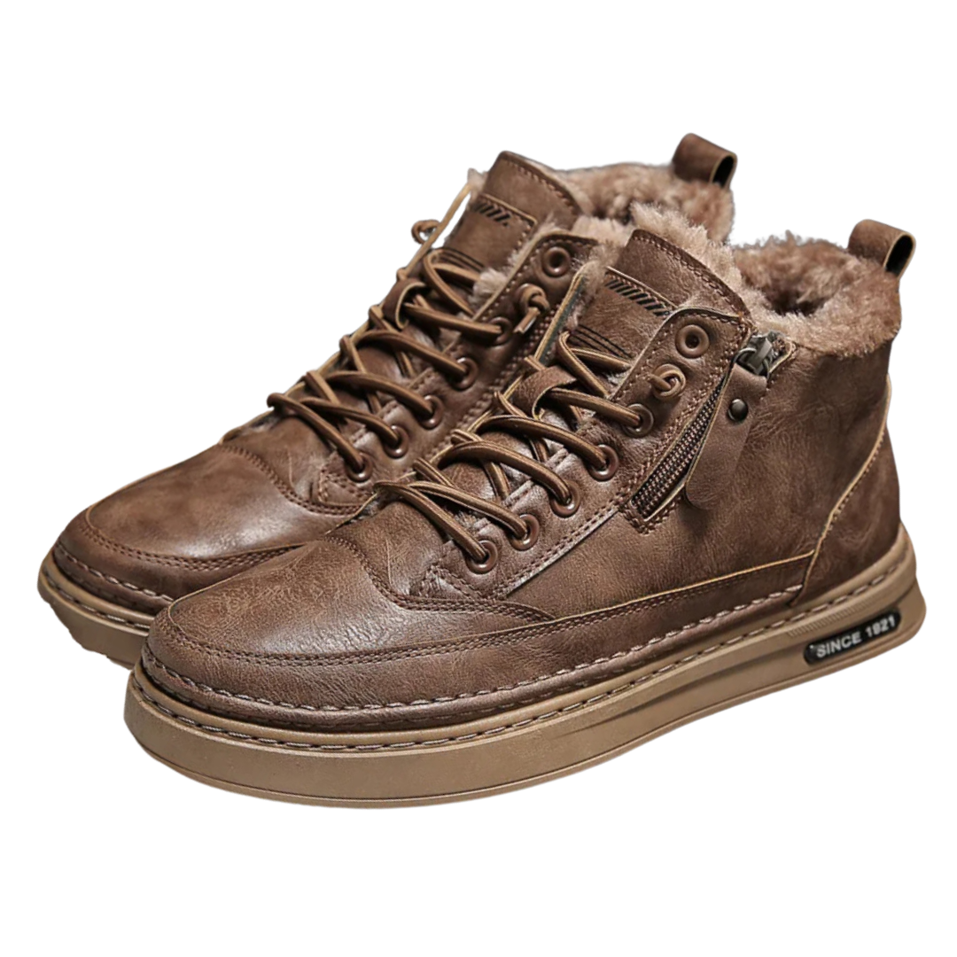 Carl™ | Ανδρικές χειμερινές μπότες από δέρμα