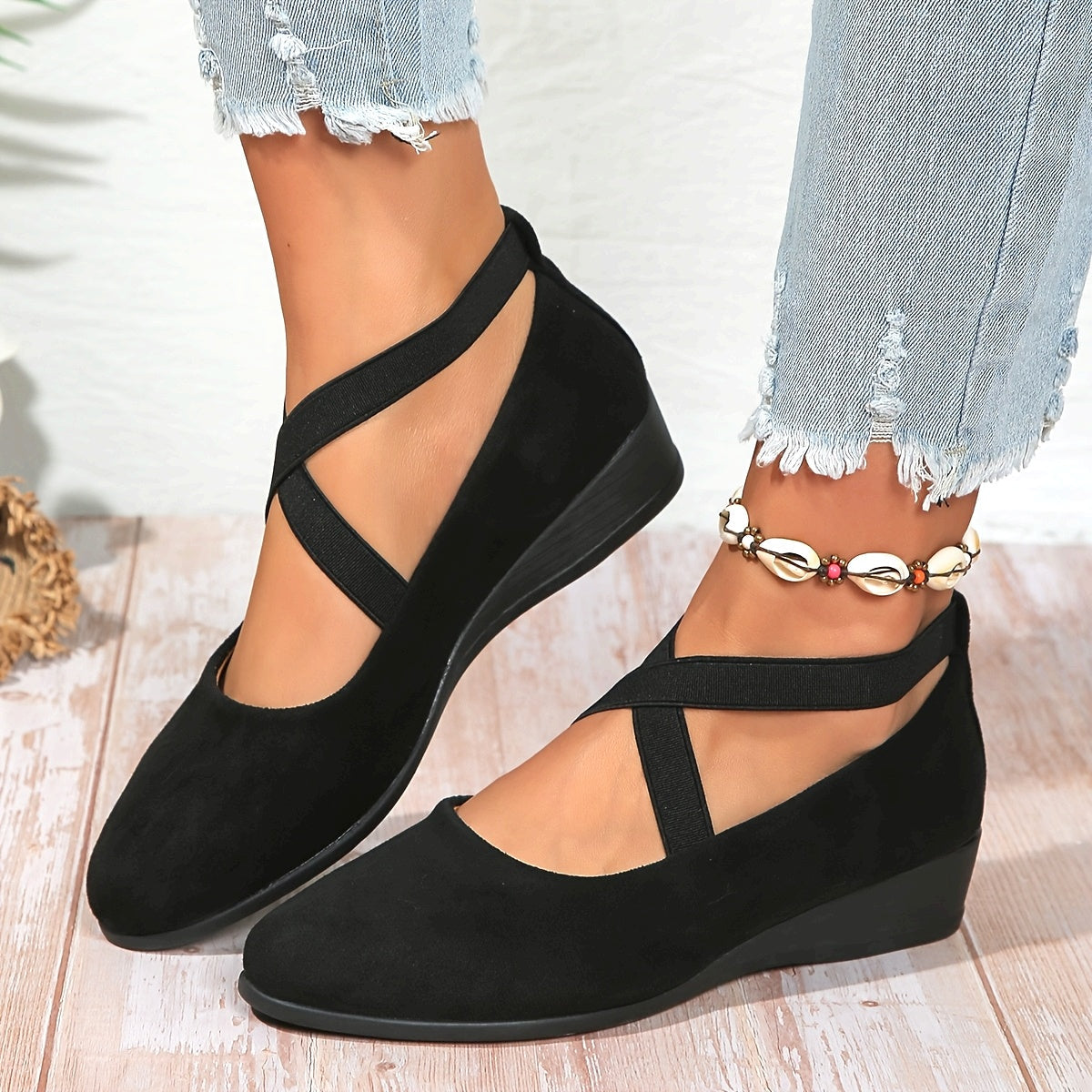 Élise® – Μπαλαρίνες με σταυρωτές λουρίδες για εκλεπτυσμένη άνεση