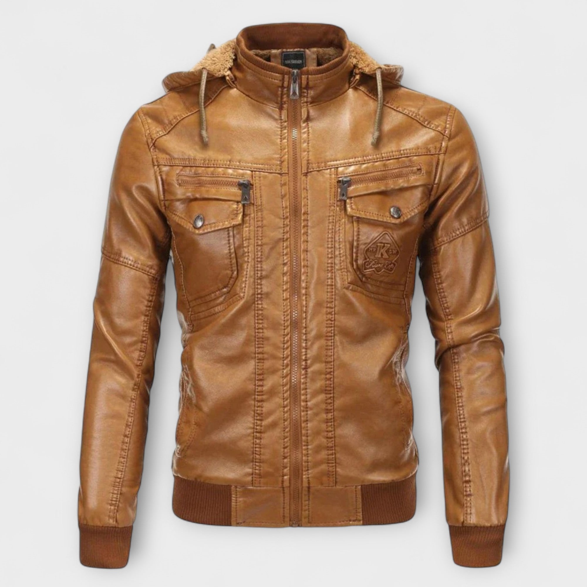 Πολυτελής Δερμάτινη Ζακέτα