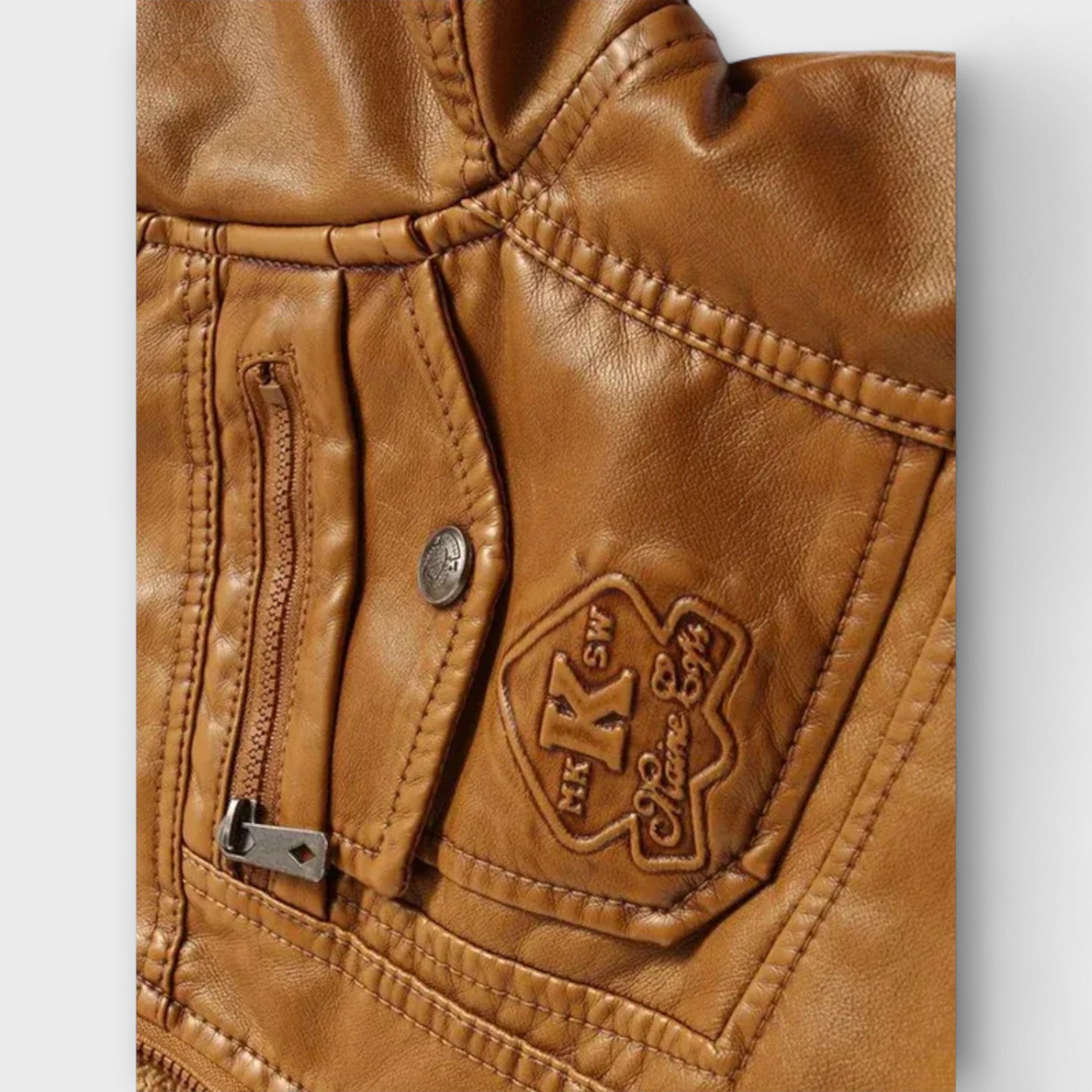 Πολυτελής Δερμάτινη Ζακέτα